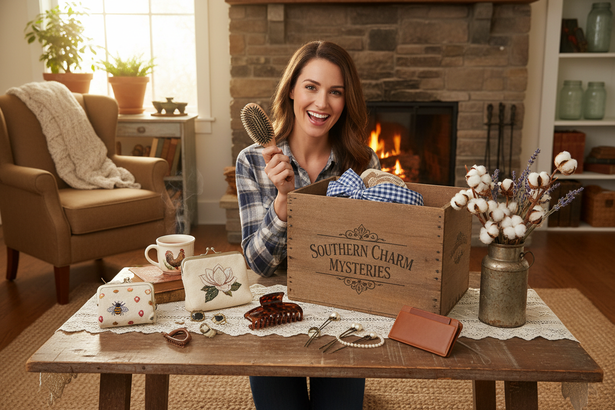 Mystery box with country charm items